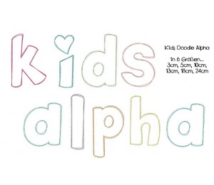Stickserie - Kids Doodle Alpha Schriftart